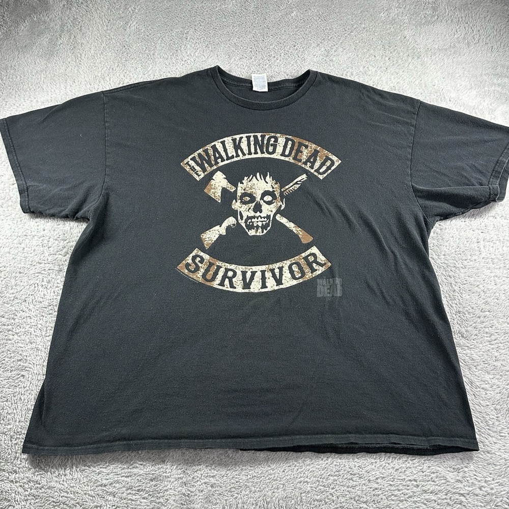 The‎ Walking Dead Survivor TWD Shirt Mens 3x Black Zombie Head Cross Bow  Horror